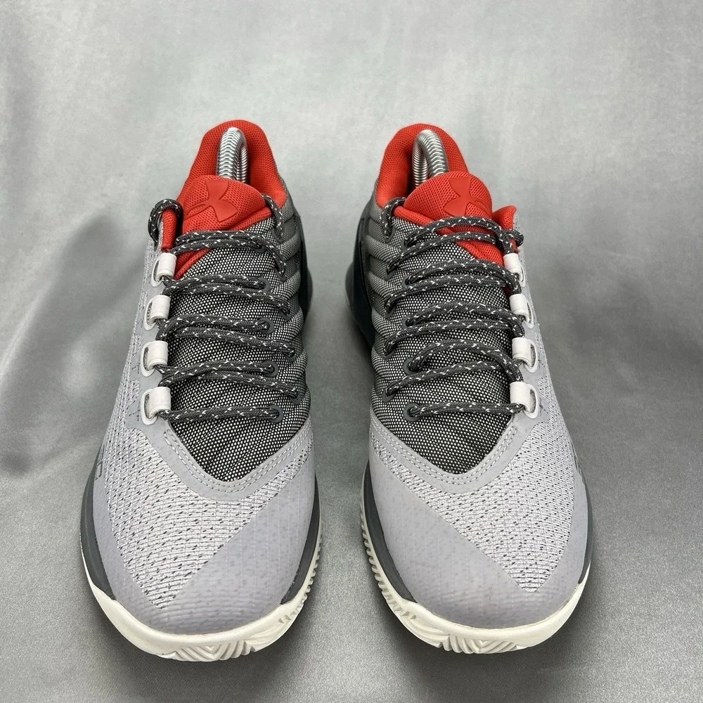 Under Armour Steph Curry Youth Size 6Y Grey/Orange Basketball Shoe 3Z6 Low Kids‎